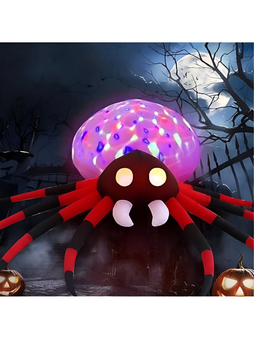 8.5 FT Spider Halloween Outdoor Inflatable Decoration with LED Lights, Holiday